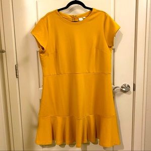Gap swing hem dress - marigold/mustard